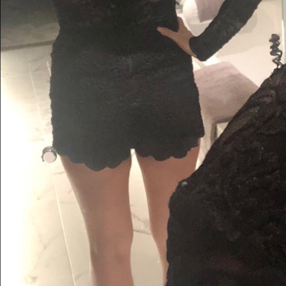 Sexy black laced BEBE romper - Picture 4 of 5